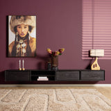 Zwevend tv-meubel Ambiance Zwart | 280 cm