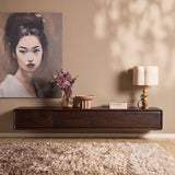 Zwevend tv meubel Allure Bruin Mangohout 200 cm