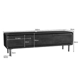 Zwevend tv-meubel Allure bruin mangohout 160 cm