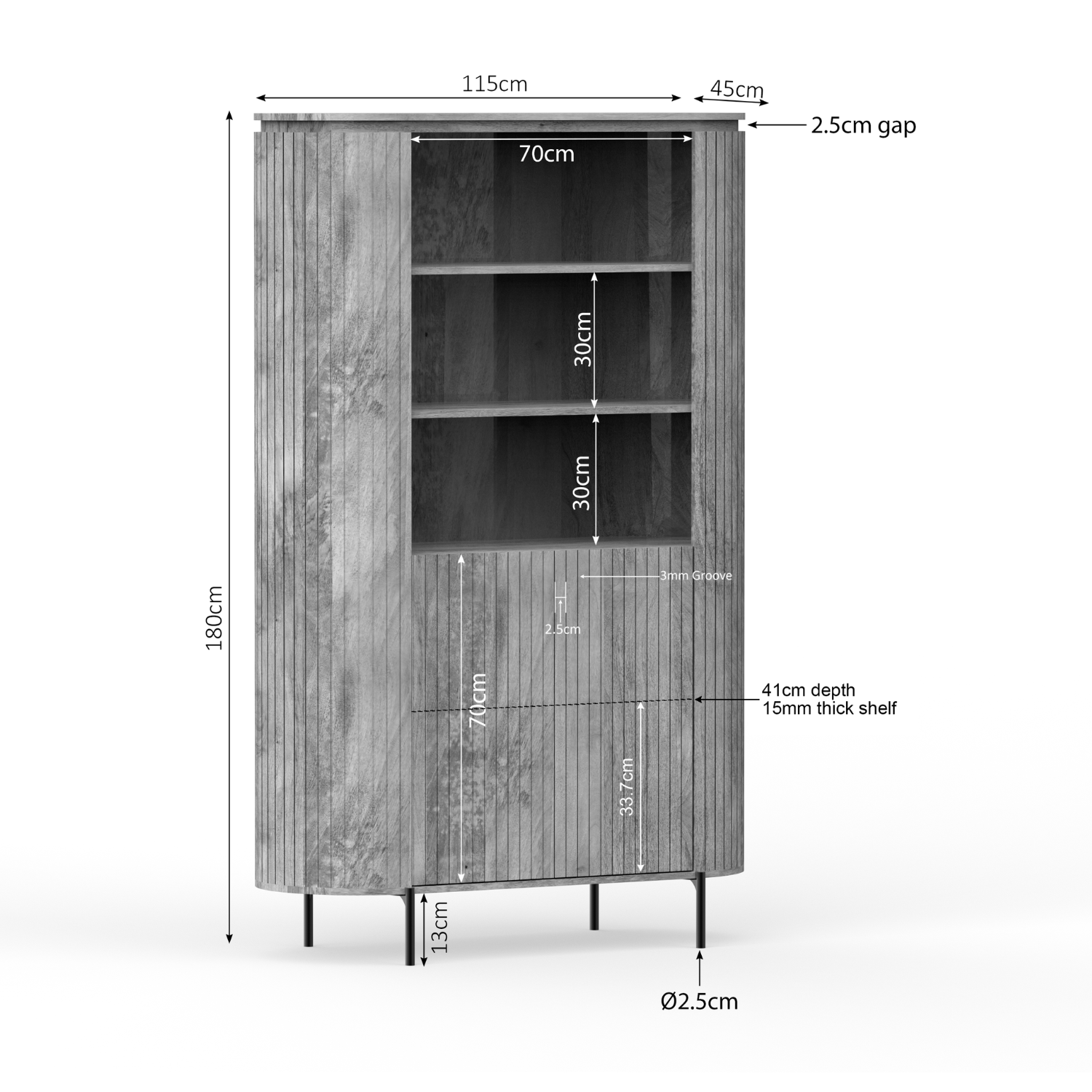 Wandkast Solana | 115 cm | Naturel