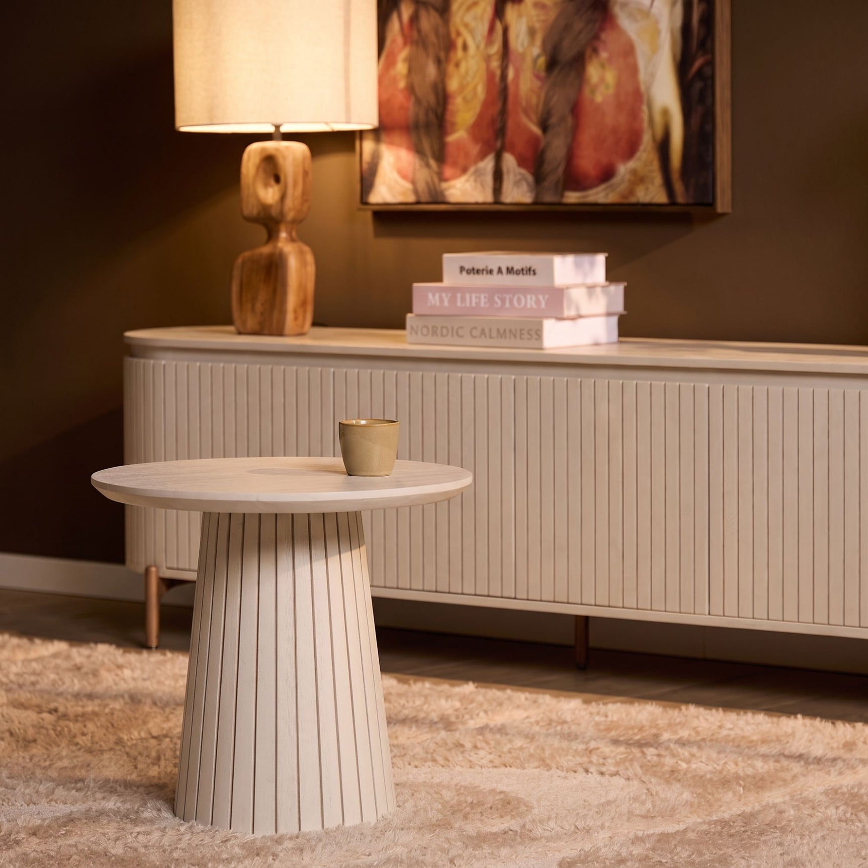 Salontafel Solana Zand Mangohout 50 cm