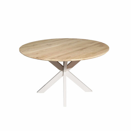Eiken eettafel Ferris | Rond 150 cm | Naturel | Poot Zand