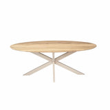 Eiken eettafel Ferris | Ovaal 180 cm | Naturel | Poot Zand