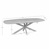 Eiken eettafel Ferris | Deens Ovaal 240 cm | Naturel | Poot Zand