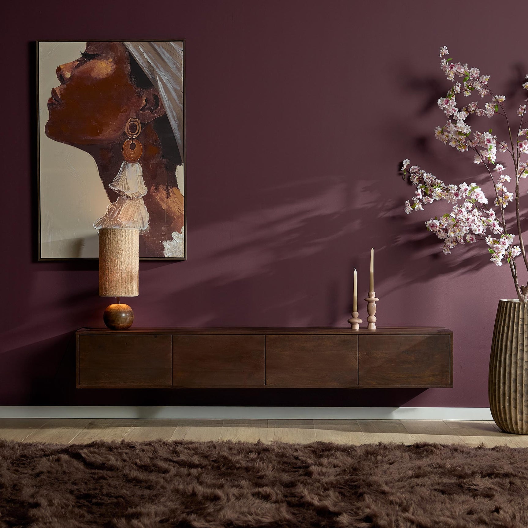 Zwevend tv meubel Vision Bruin | 200 cm