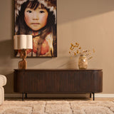 Tv-meubel Solana bruin mangohout 165 cm