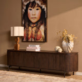 Tv meubel Solana Bruin Mangohout 210 cm