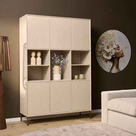 Vakkenkast Madison XL Zand | 135 cm