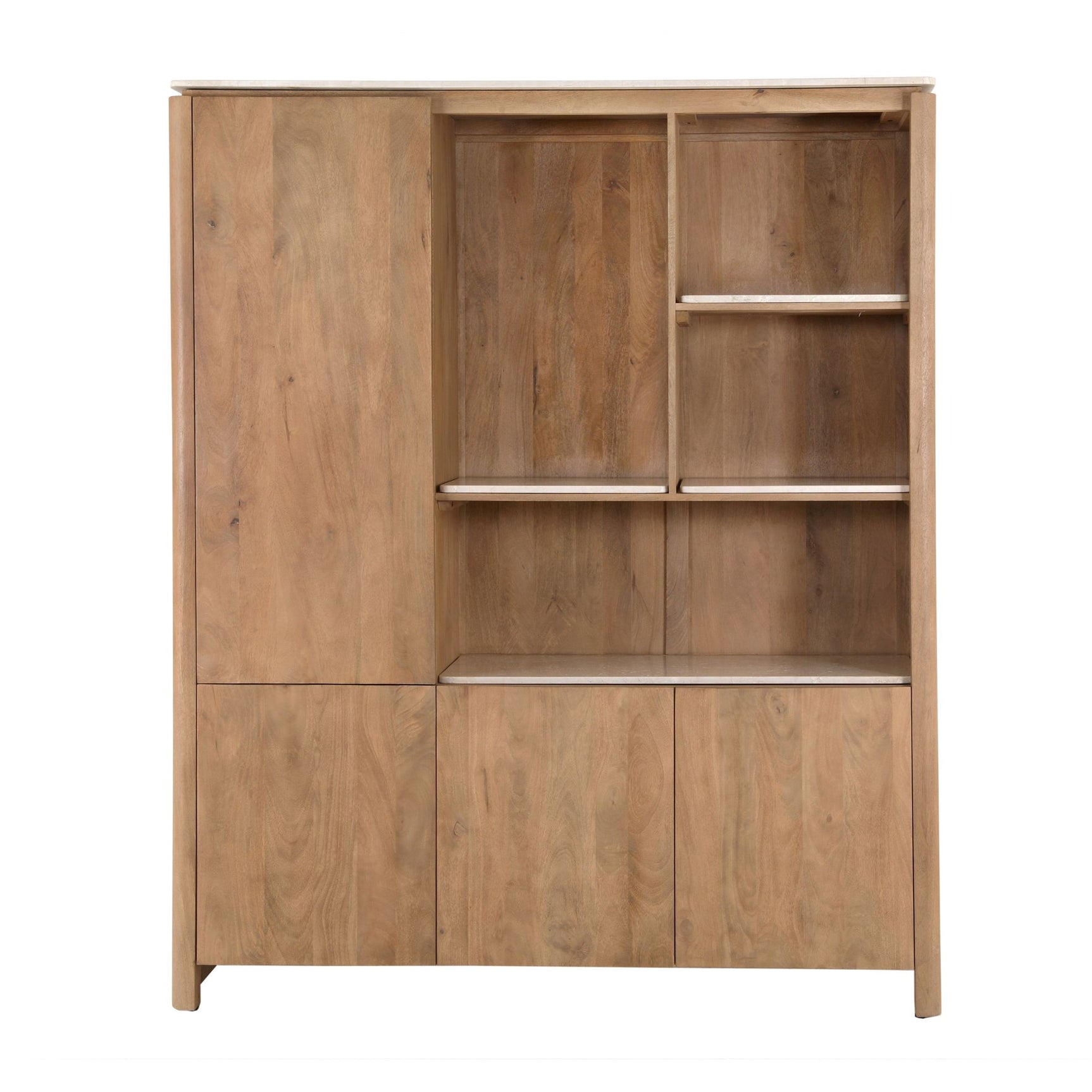 Vakkenkast XL Dallas Naturel Mangohout 160 cm