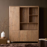 Vakkenkast XL Dallas Naturel Mangohout 160 cm