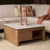 Vierkante Salontafel Dallas Naturel Mangohout 80 cm