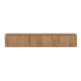 Zwevend tv-meubel Dallas naturel mangohout 165 cm