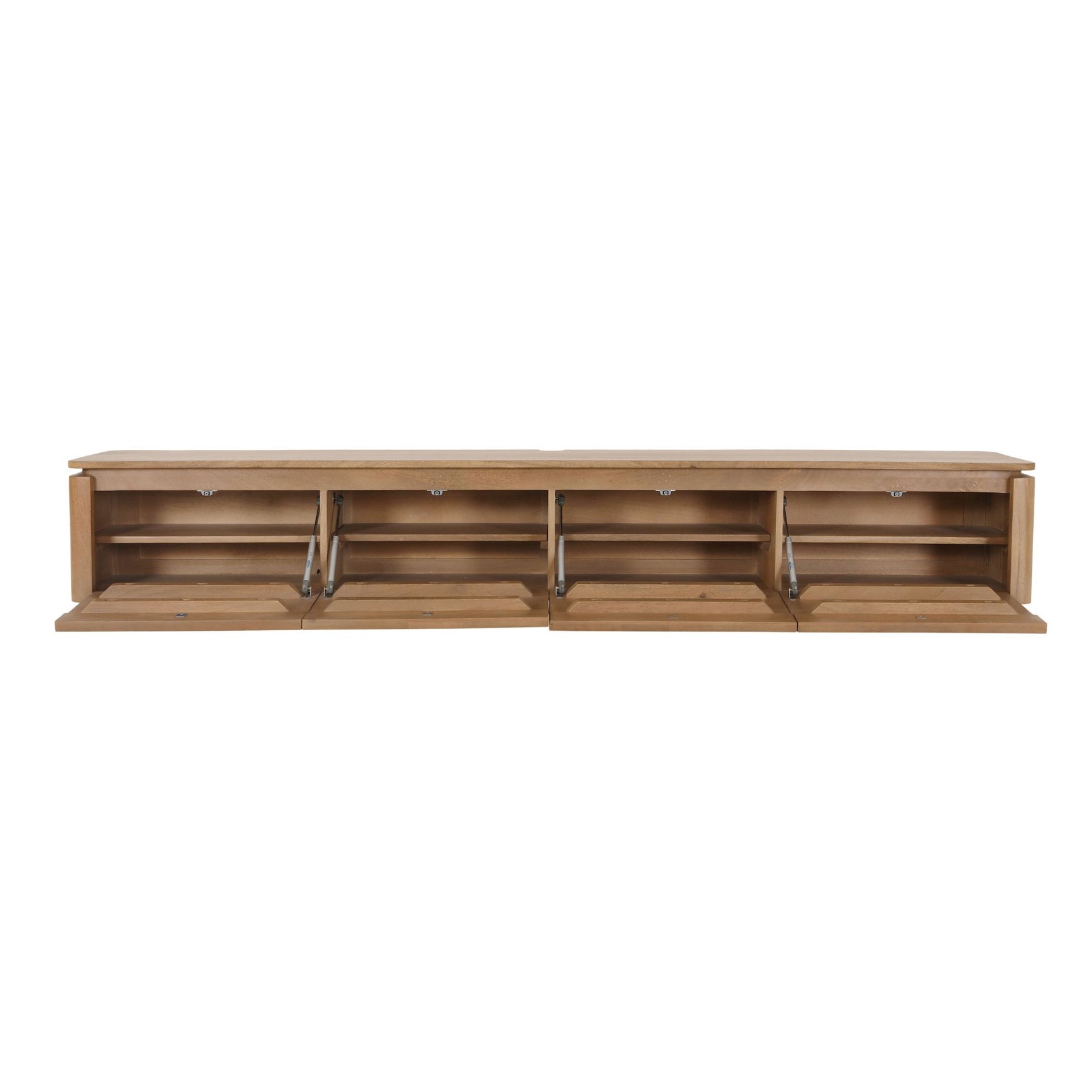 Zwevend tv-meubel Dallas naturel mangohout 210 cm