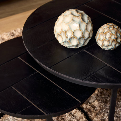 Salontafel Otik Zwarte Eik | 70 cm | set van 2