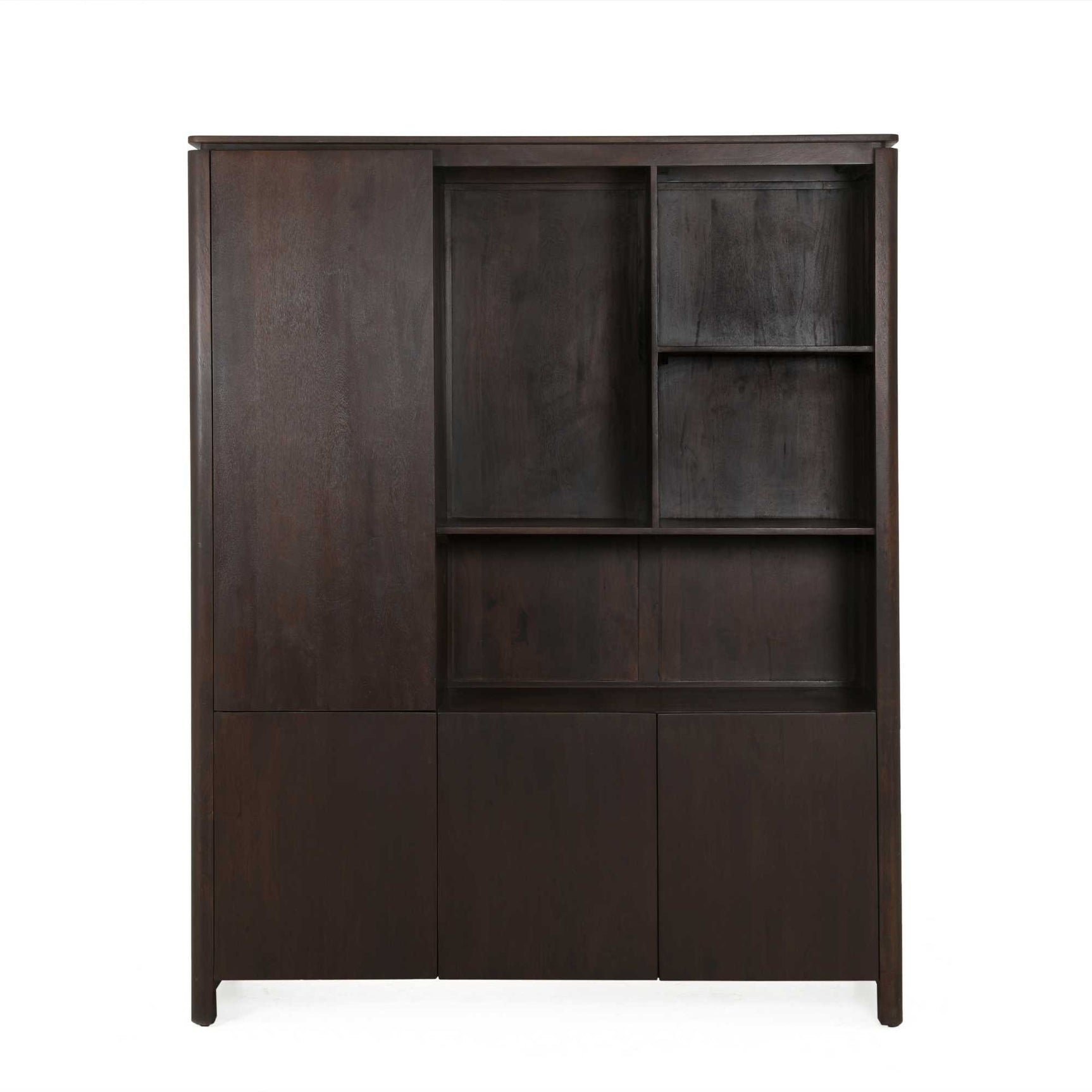 Vakkenkast XL Dallas Bruin Mangohout 160 cm