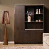 Vakkenkast XL Dallas Bruin Mangohout 160 cm