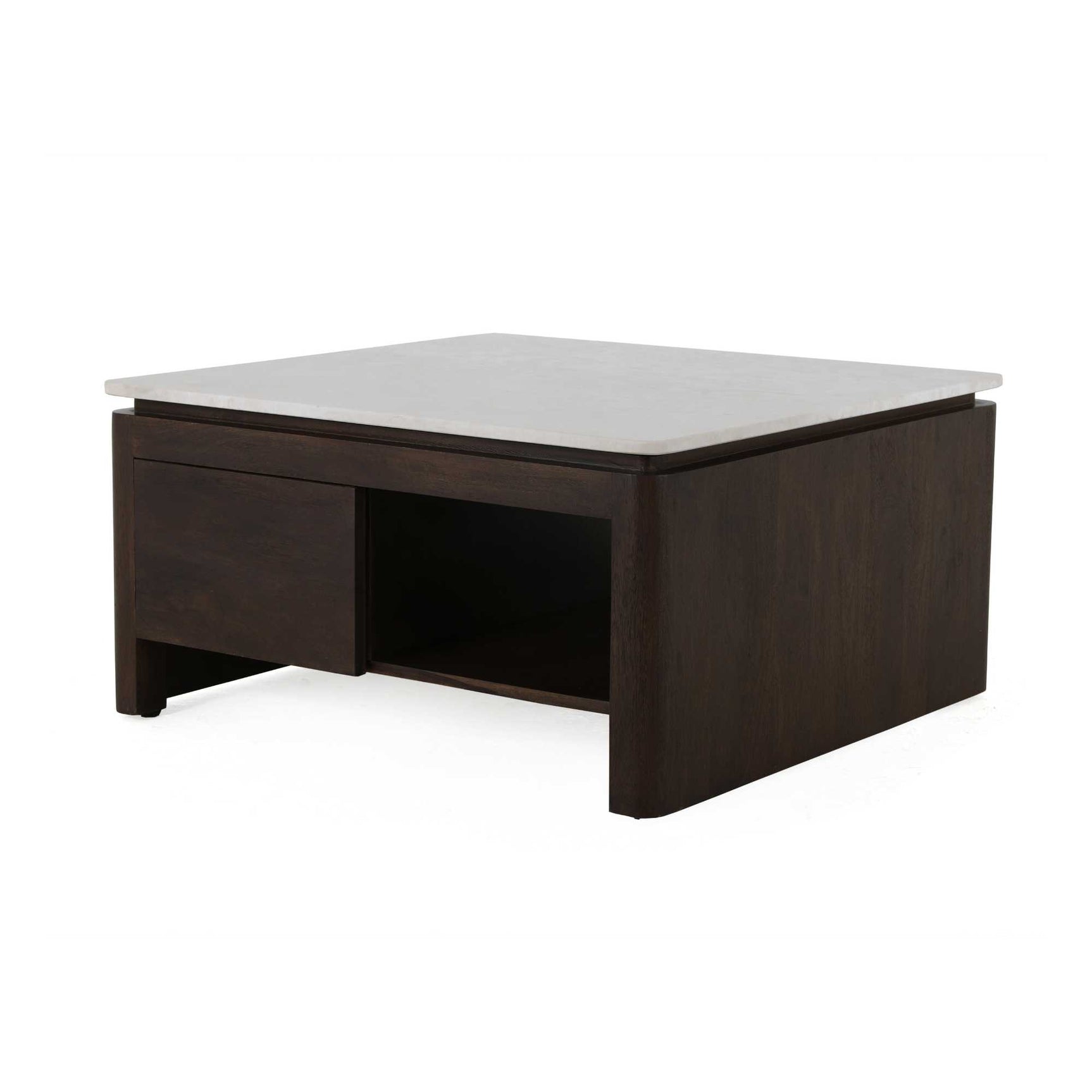 Vierkante salontafel Dallas bruin mangohout 80 cm