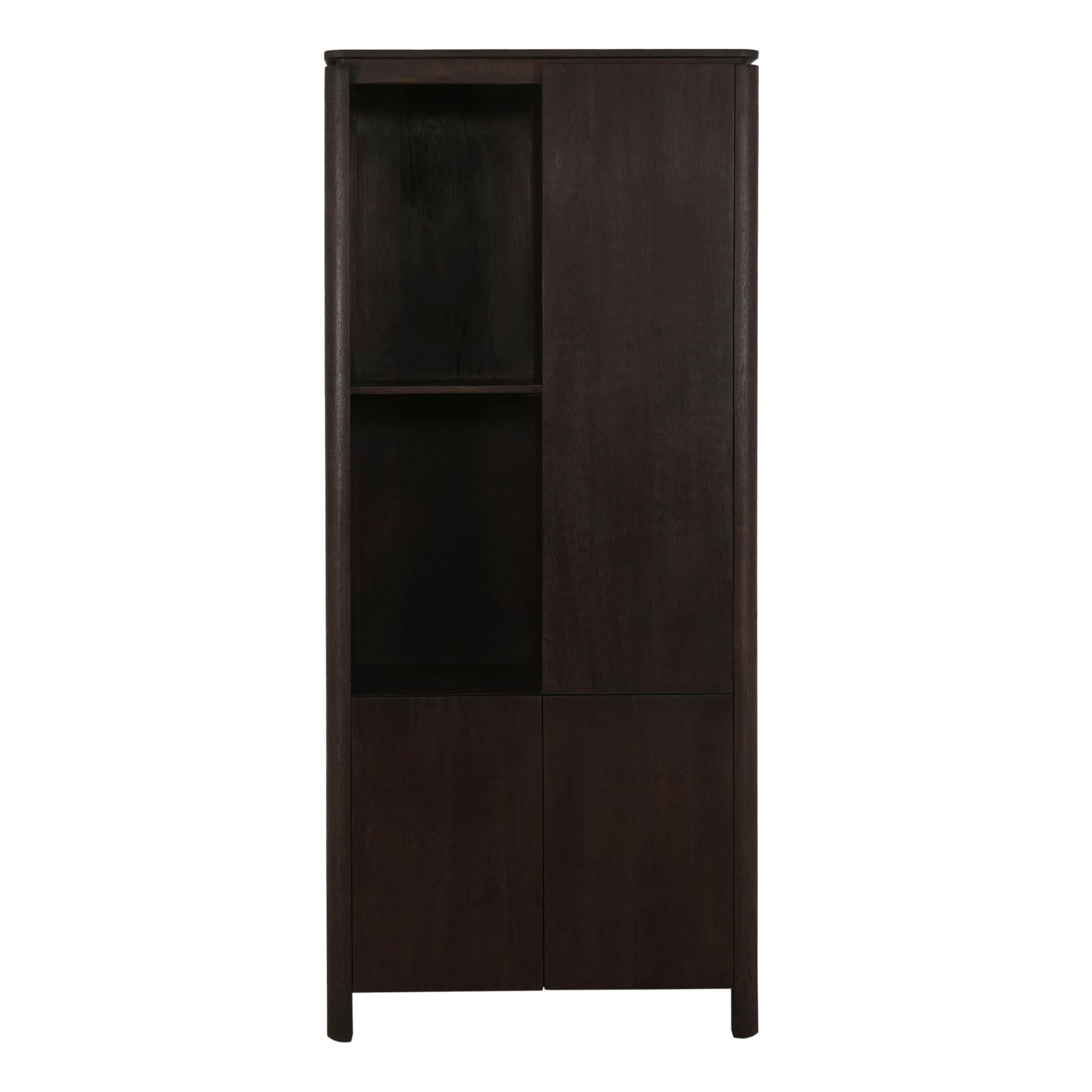 Vakkenkast Dallas links, bruin mangohout, 90 cm