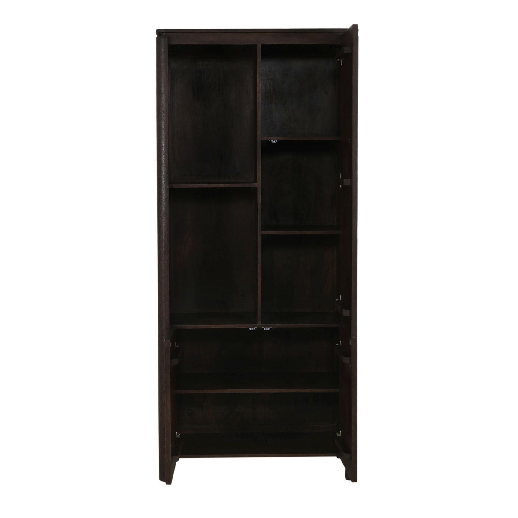 Vakkenkast Dallas links, bruin mangohout, 90 cm
