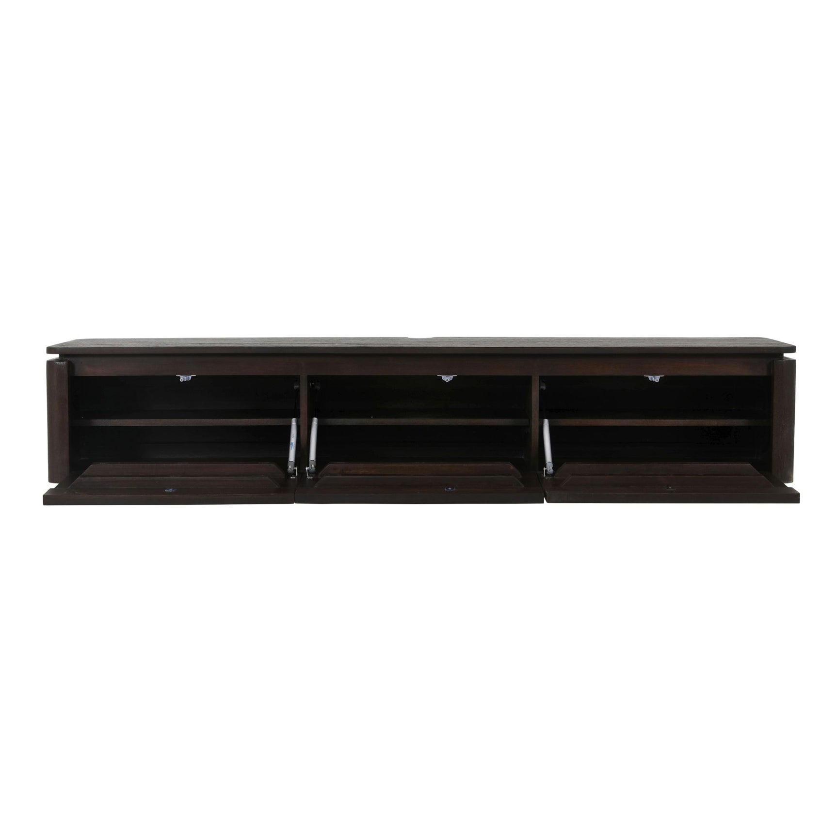 Zwevend tv-meubel Dallas bruin mangohout 165 cm