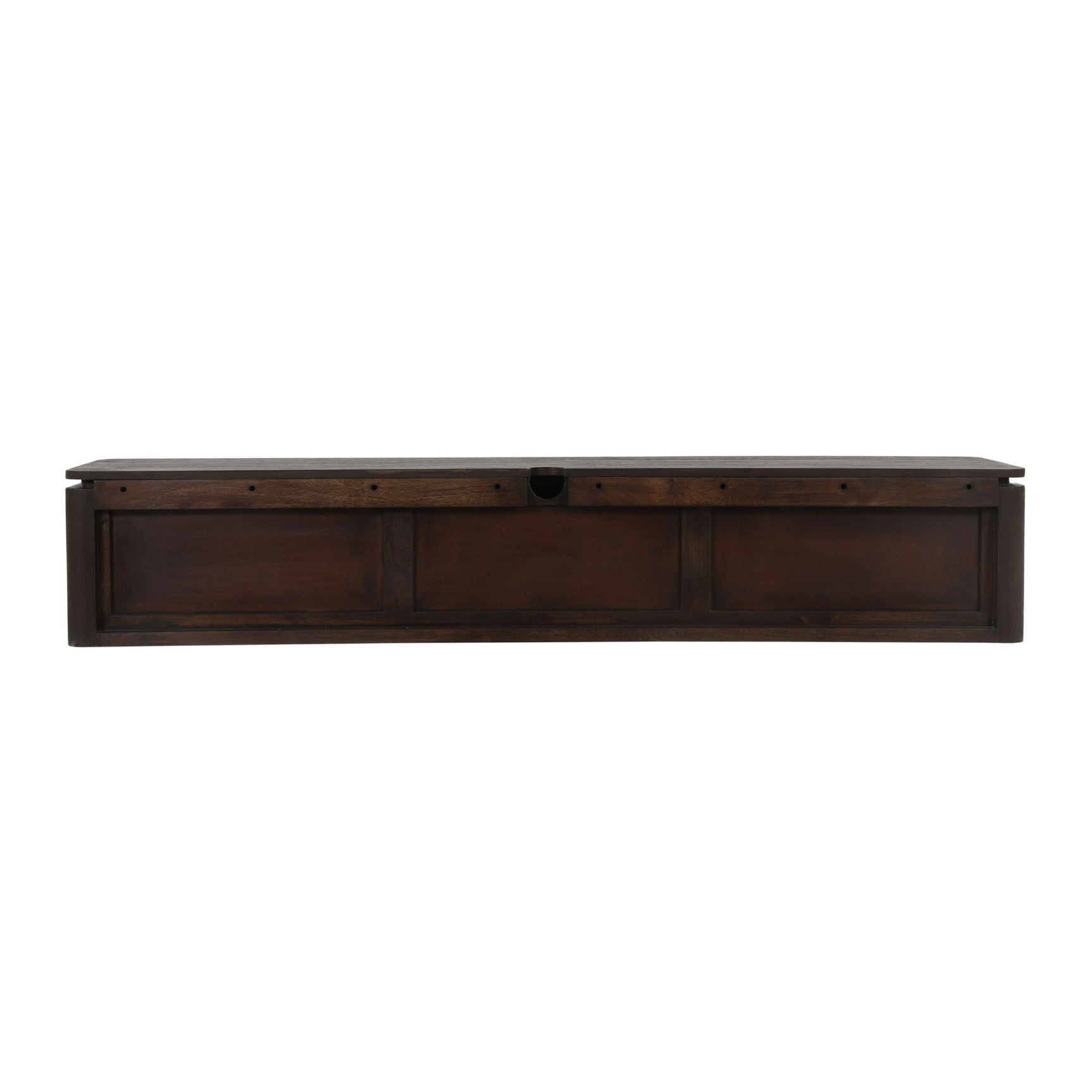 Zwevend tv-meubel Dallas bruin mangohout 165 cm