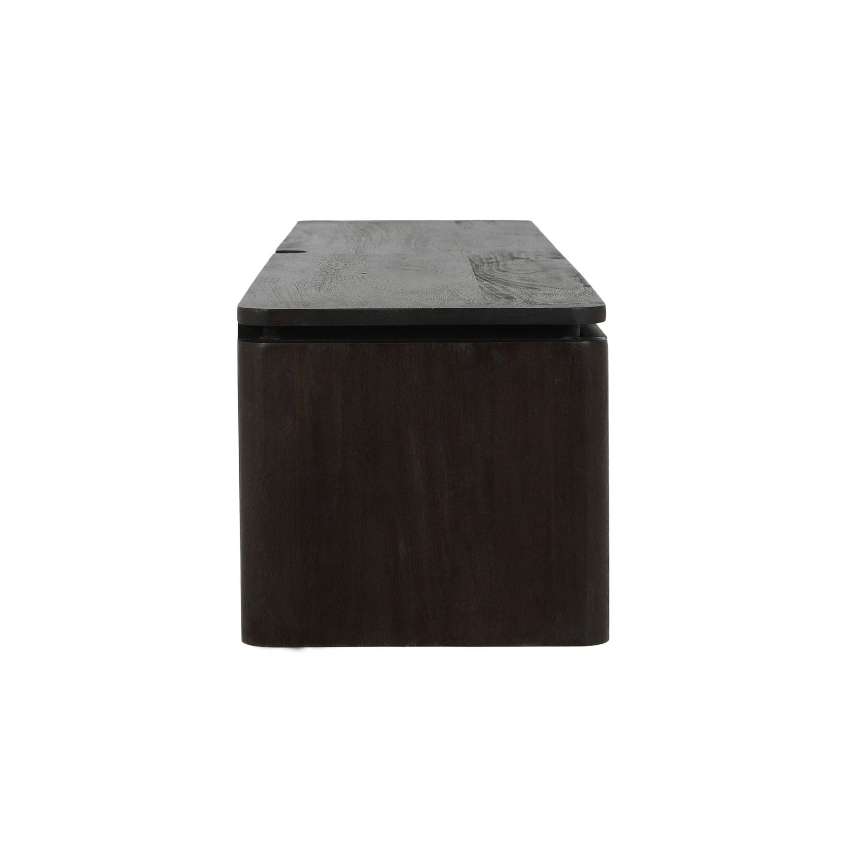 Zwevend tv-meubel Dallas bruin mangohout 165 cm