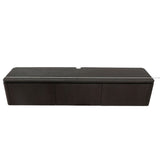 Zwevend tv-meubel Dallas bruin mangohout 165 cm