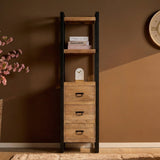 Boekenkast Britt | 55 cm | drie lades