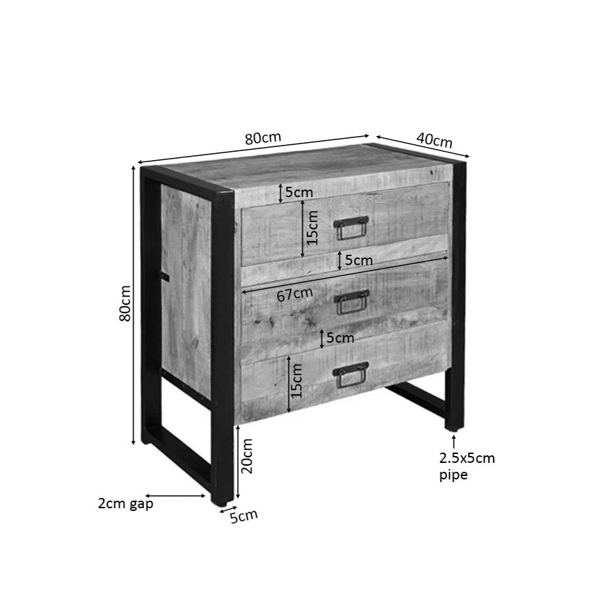 Ladenkast Britt | 3 lades