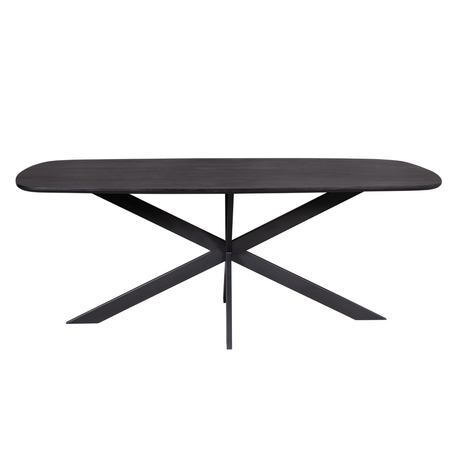 Eettafel Elegance Zwart | Deens ovaal | 200x100 cm