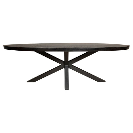 Eetkamertafel Denver Zwart | Ovaal | 210 cm