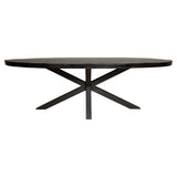 Eetkamertafel Denver Zwart | Ovaal | 180 cm