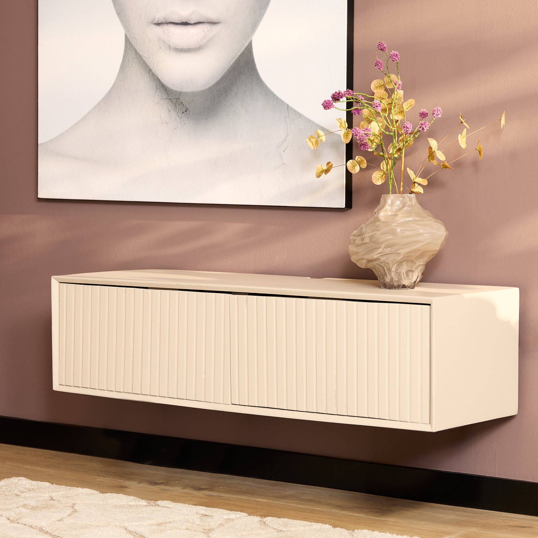 Zwevend tv-meubel Madison Zand | 120 cm