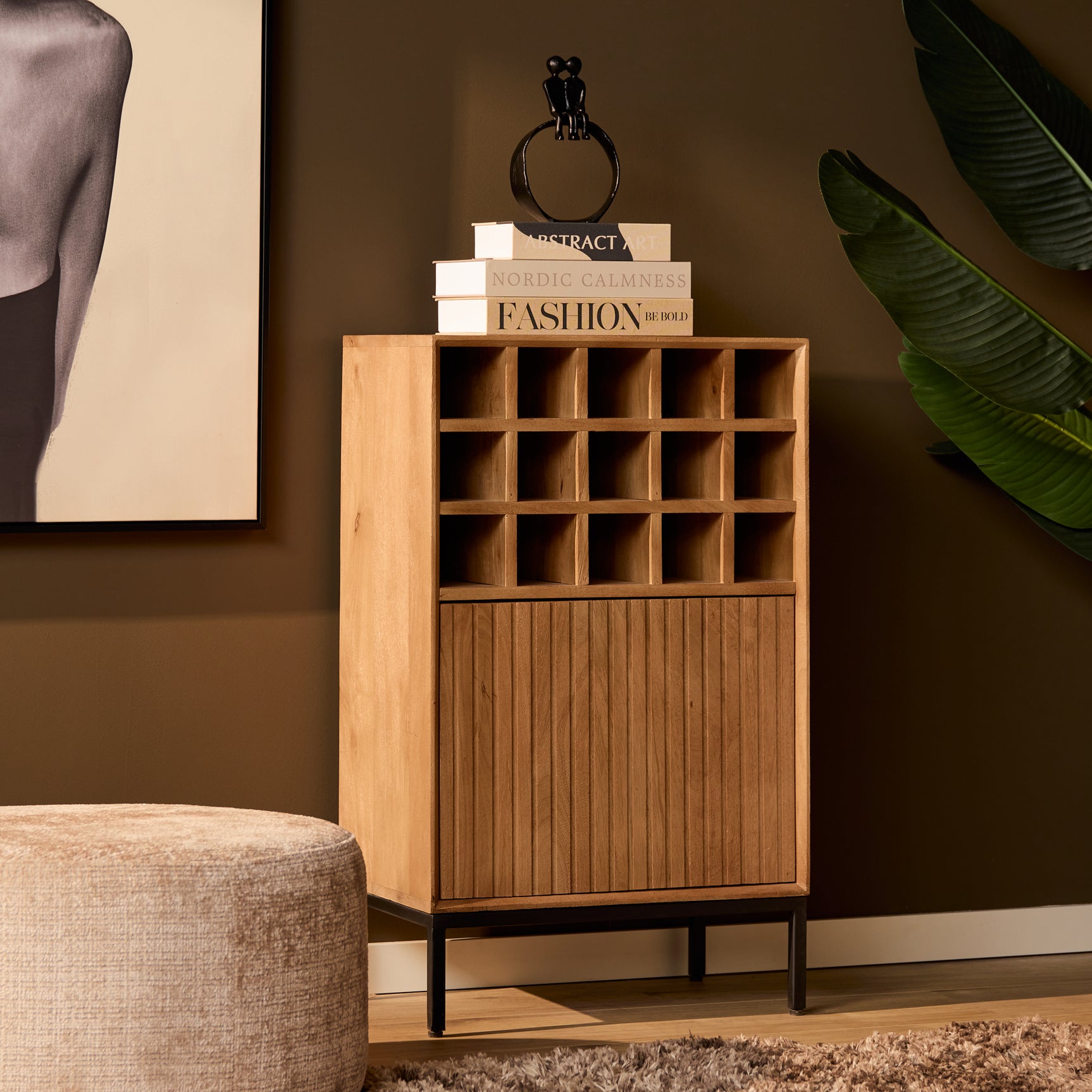 Wijnkast Madison Naturel | 55 cm