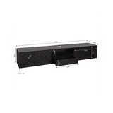 Zwevend tv-meubel New York afmetingen 180×50×34 cm, open vak en lade, donker