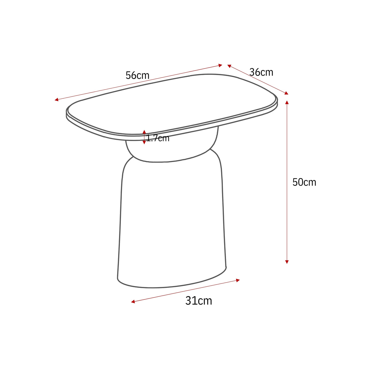 Starfurn - Bijzettafel Silva | 56 cm