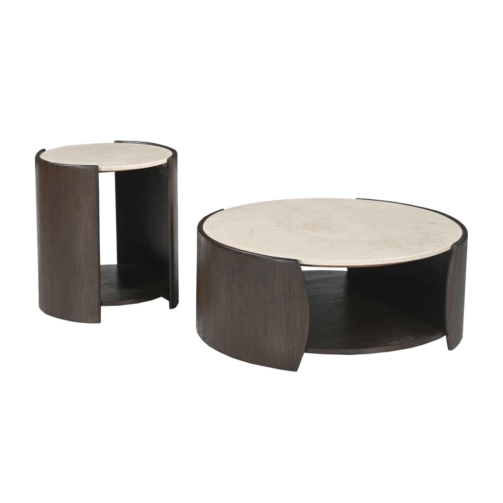Salontafel Rune Botticino marmer 80 cm