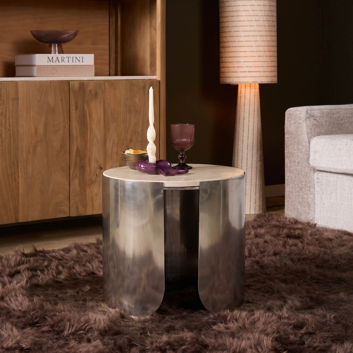 Starfurn - Salontafel Zeli Botticino marmer 45 cm