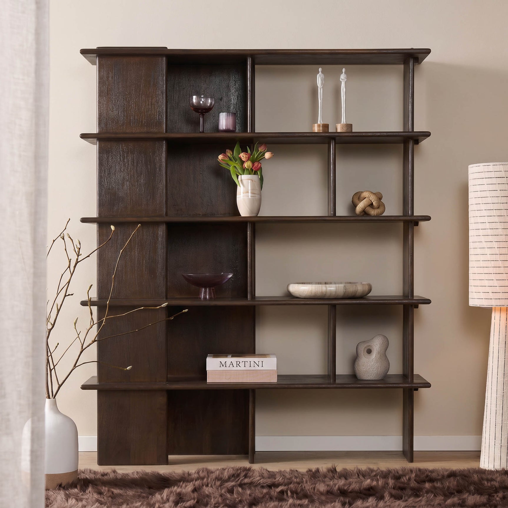 Wandkast Lina Mangohout Bruin 150 cm