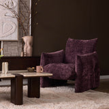 Fauteuil Lois aubergine