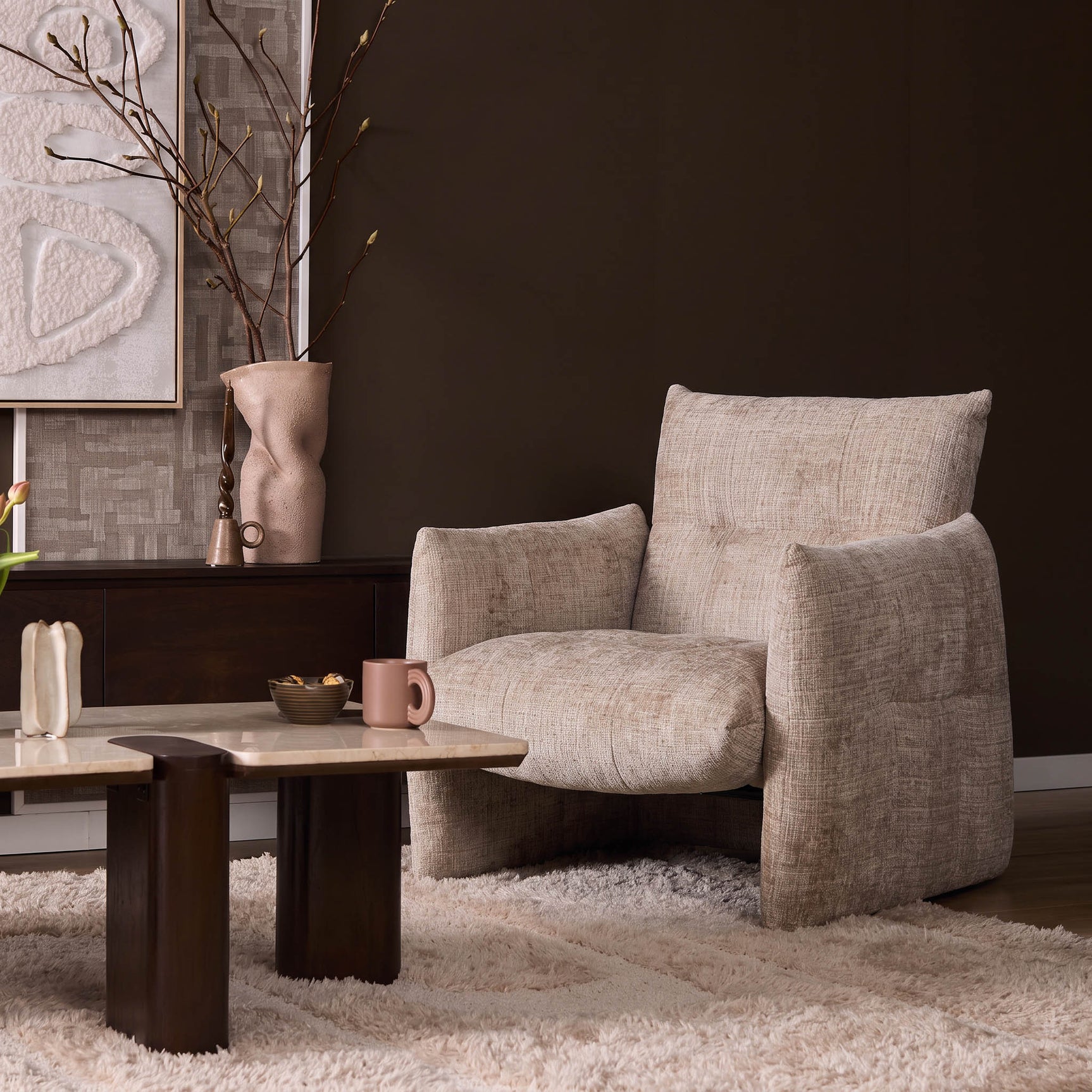 Fauteuil Lois beige