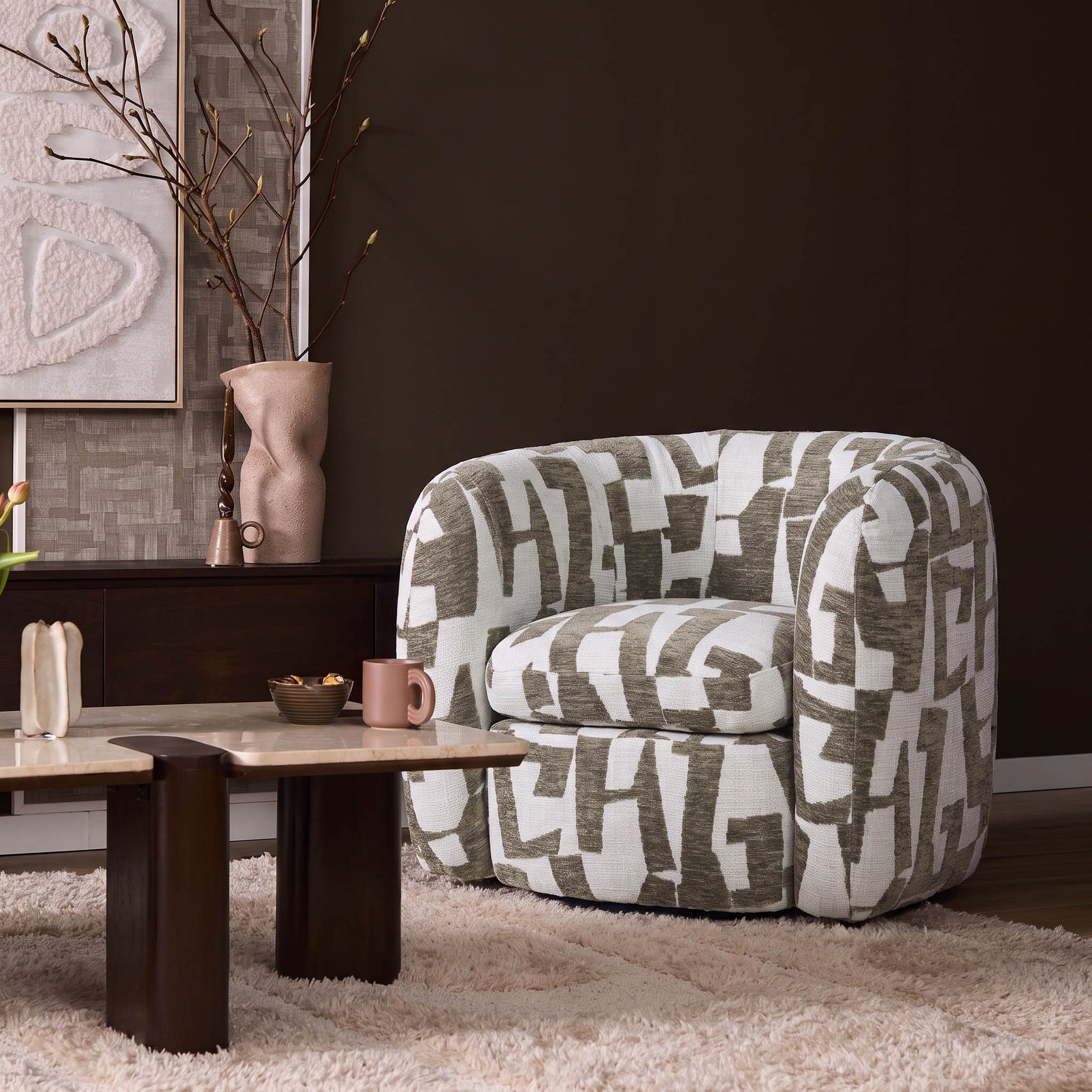 Groene fauteuil Rosa