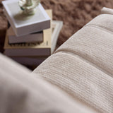 Relaxfauteuil Zen beige textuur op armleuning en zitvlak