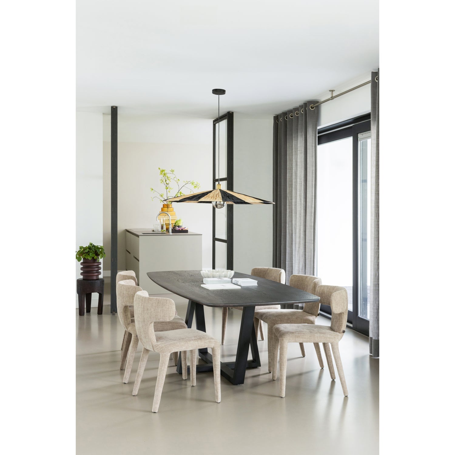 TABLO EETTAFEL DEENS OVAAL DL 220x100CM MYSTIC BROWN [fsc]