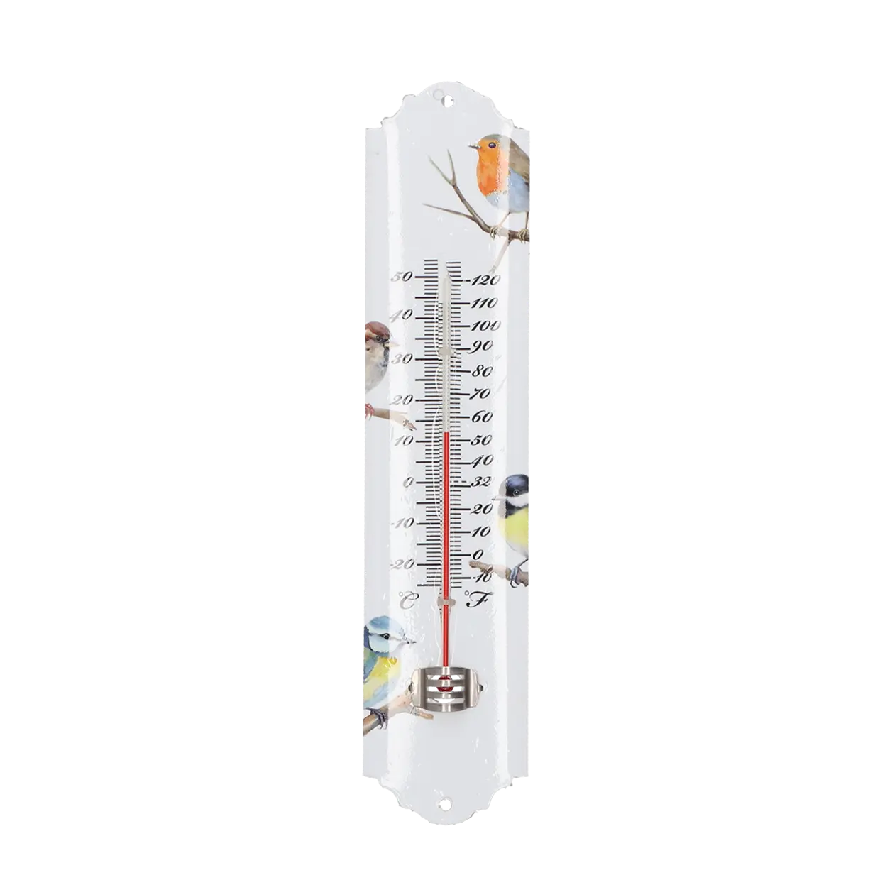 Esschert design - Aquarel thermometer vogels