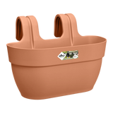 Elho vibia campana easy hanger bloempot, medium, terra bruin kunststof met twee draagoren