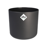 Ronde anthracietkleurige Elho plantenpot met zachte, matte afwerking