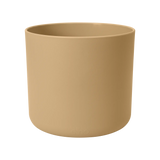 Elho b.for soft ronde pot 14 cm, zandkleurig, zicht op bovenrand