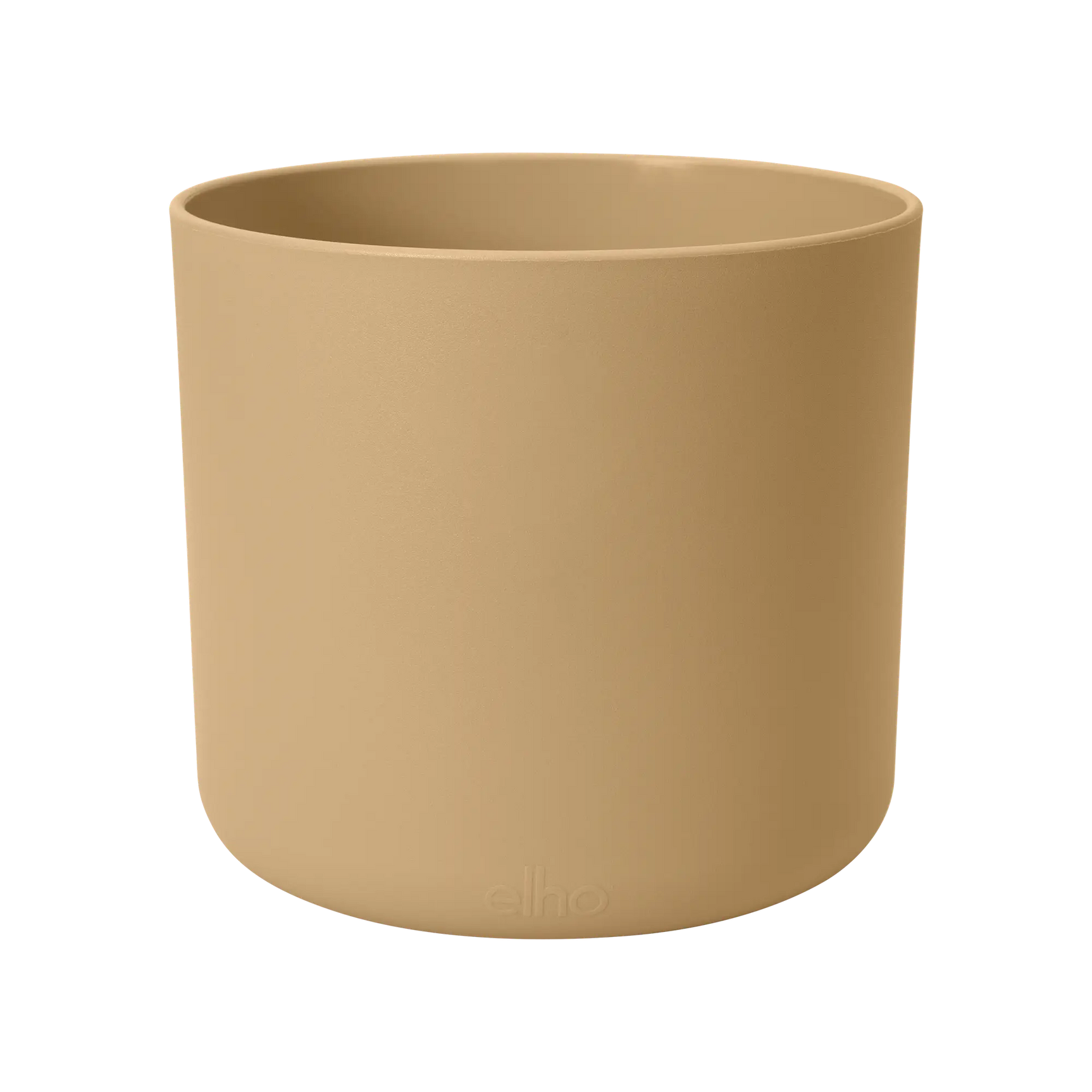 Elho b.for soft ronde pot 14 cm, zandkleurig, zicht op bovenrand
