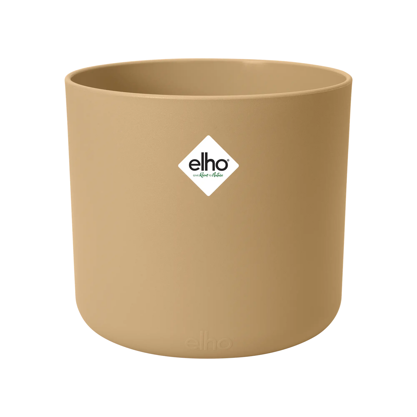 Elho b.for soft ronde pot 14 cm, zandkleurig, gladde kuip
